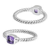 SR-5361-AM-5" Sterling Silver Ring With Amethyst Jewelry Bali Designs Inc